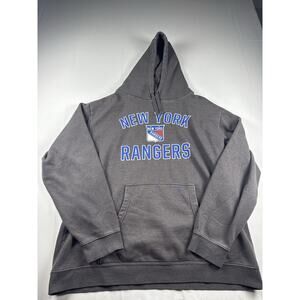 NY Rangers Hoodie 2XL Gray Fanatics NHL Pullover Fleece Sweatshirt Mens